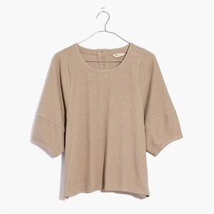 Madewell Beige Wide Sleeve Blouse